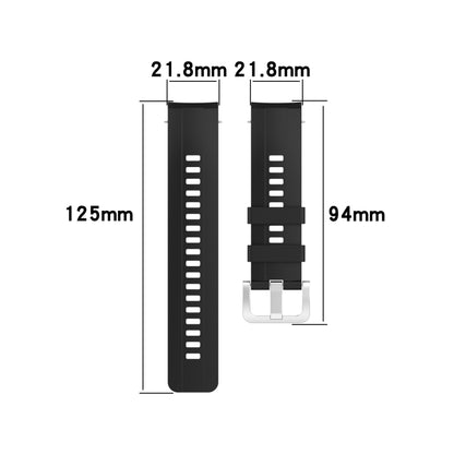 For Huawei Honor Watch GS Pro Silicone Watch Band, Size: One Size(Black) - Watch Bands by buy2fix | Online Shopping UK | buy2fix