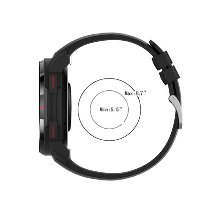For Huawei Honor Watch GS Pro Silicone Watch Band, Size: One Size(Black) - Watch Bands by buy2fix | Online Shopping UK | buy2fix