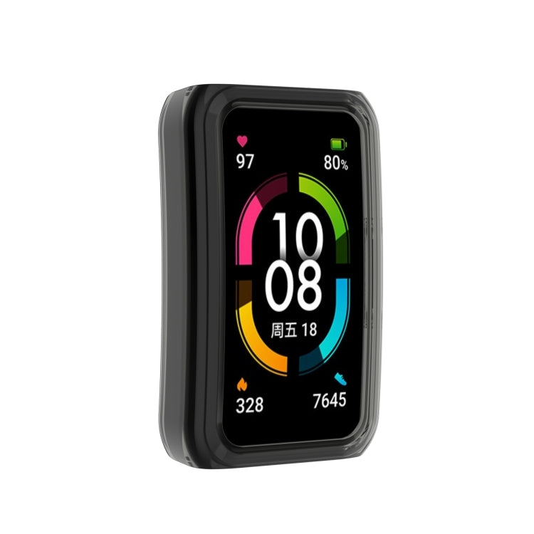 For Huawei Honor Band 6 Half Coverage PC Protective Case(Transparent Black) by buy2fix