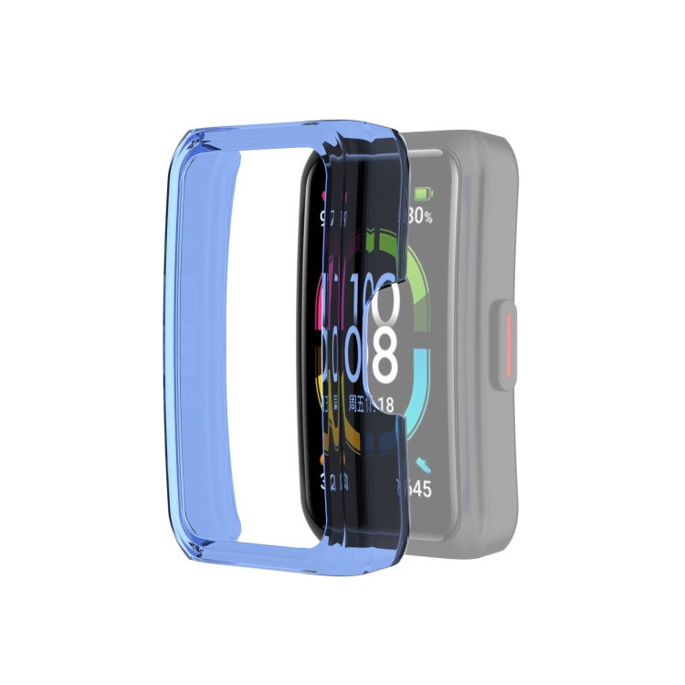 For Huawei Honor Band 6 Half Coverage PC Protective Case(Transparent Blue) by buy2fix