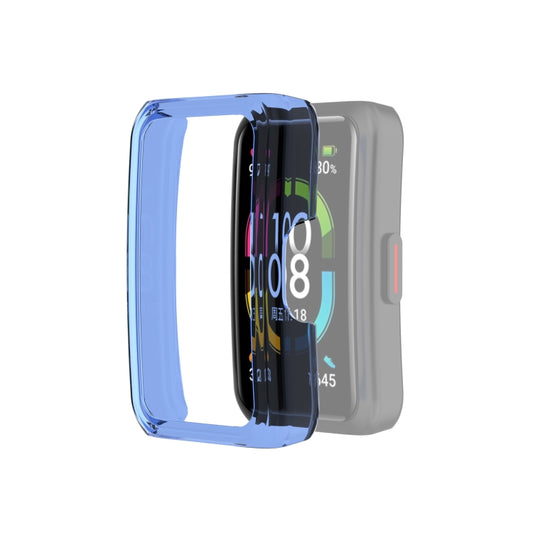 For Huawei Honor Band 6 Half Coverage PC Protective Case(Transparent Blue) by buy2fix