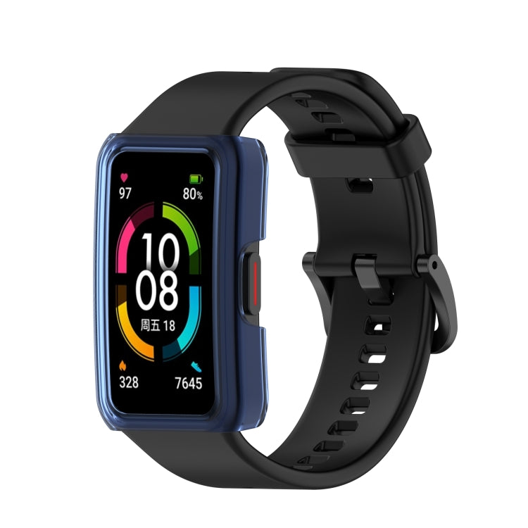For Huawei Honor Band 6 Half Coverage PC Protective Case(Transparent Blue) by buy2fix