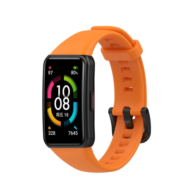 For Huawei Honor Band 6 TPU Watch Band, Size: One Size(Orange) by buy2fix