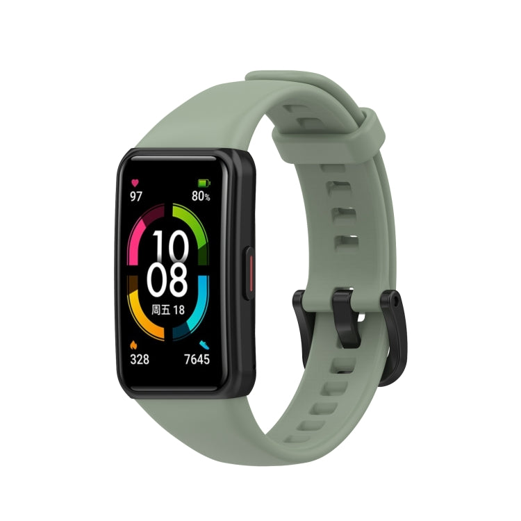 For Huawei Honor Band 6 TPU Watch Band, Size: One Size(Light Green) by buy2fix