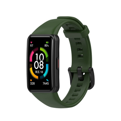 For Huawei Honor Band 6 TPU Watch Band, Size: One Size(Army Green) by buy2fix