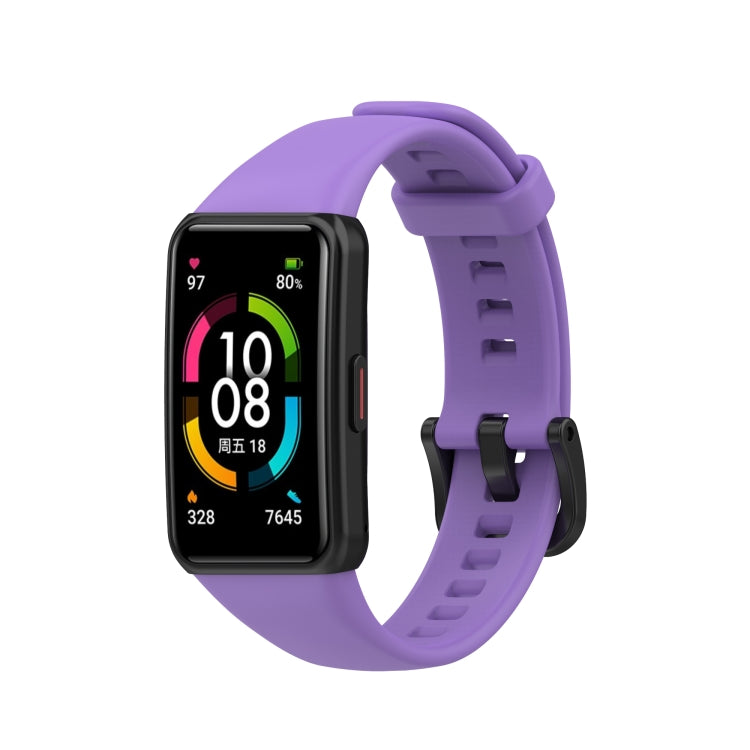 For Huawei Honor Band 6 TPU Watch Band, Size: One Size(Purple) by buy2fix