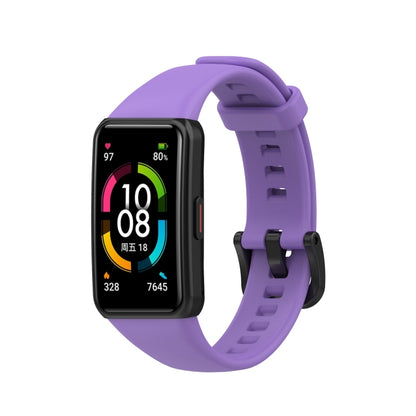 For Huawei Honor Band 6 TPU Watch Band, Size: One Size(Purple) by buy2fix