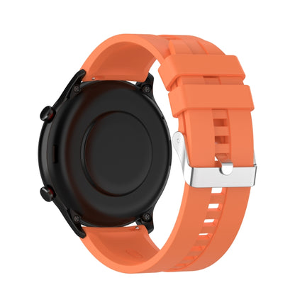 For Amazfit GTR 2e / GTR 2 22mm Silicone Watch Band with Silver Buckle(Vibrant Orange) - Watch Bands by buy2fix | Online Shopping UK | buy2fix