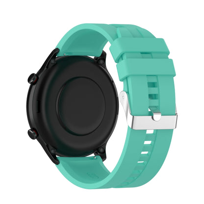 For Amazfit GTR 2e / GTR 2 22mm Silicone Watch Band with Silver Buckle(Aurora Blue) - Watch Bands by buy2fix | Online Shopping UK | buy2fix
