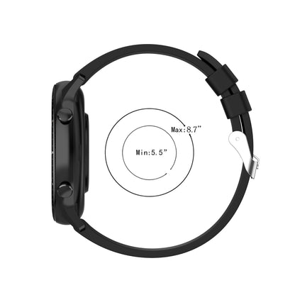For Amazfit GTR 2e / GTR 2 22mm Silicone Watch Band with Silver Buckle(Dark Blue) - Watch Bands by buy2fix | Online Shopping UK | buy2fix