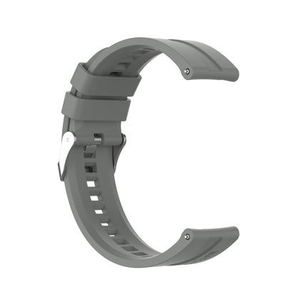 For Amazfit GTS 2e / GTS 2 20mm Silicone Watch Band with Silver Buckle(Grey) - Watch Bands by buy2fix | Online Shopping UK | buy2fix