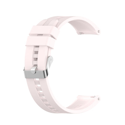 For Amazfit GTS 2e / GTS 2 20mm Silicone Watch Band with Silver Buckle(Sand Pink) - Watch Bands by buy2fix | Online Shopping UK | buy2fix