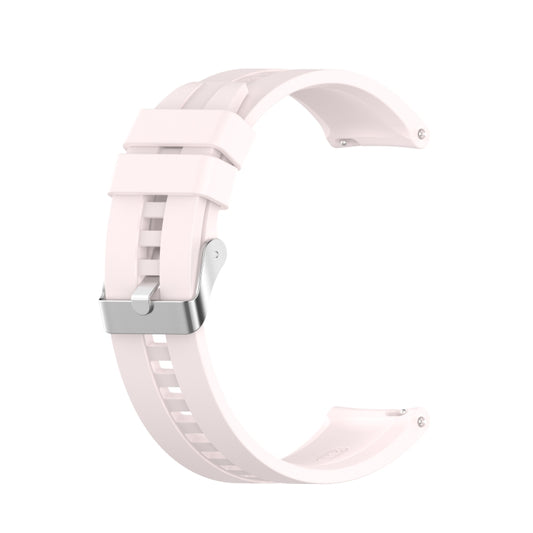 For Amazfit GTS 2e / GTS 2 20mm Silicone Watch Band with Silver Buckle(Sand Pink) - Watch Bands by buy2fix | Online Shopping UK | buy2fix