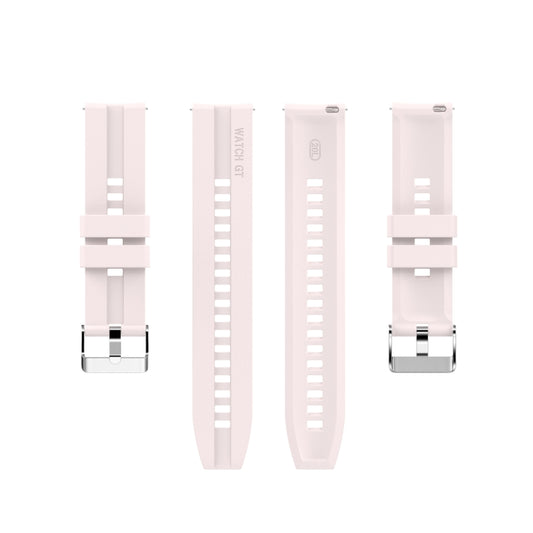 For Amazfit GTS 2e / GTS 2 20mm Silicone Watch Band with Silver Buckle(Sand Pink) - Watch Bands by buy2fix | Online Shopping UK | buy2fix