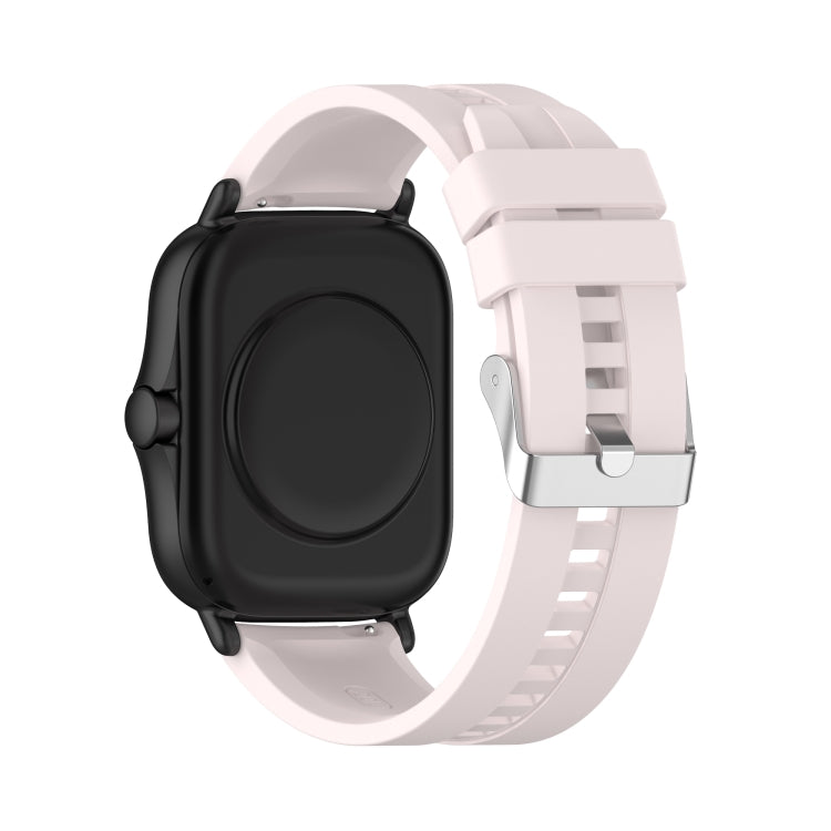 For Amazfit GTS 2e / GTS 2 20mm Silicone Watch Band with Silver Buckle(Sand Pink) - Watch Bands by buy2fix | Online Shopping UK | buy2fix
