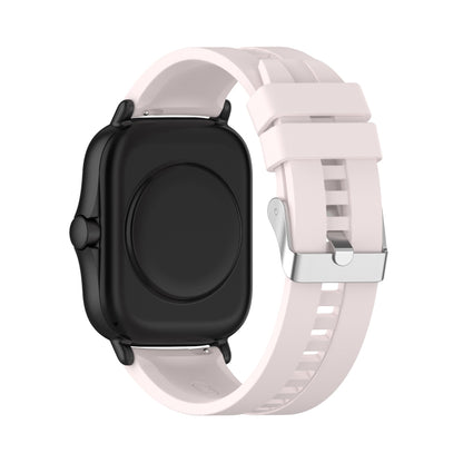 For Amazfit GTS 2e / GTS 2 20mm Silicone Watch Band with Silver Buckle(Sand Pink) - Watch Bands by buy2fix | Online Shopping UK | buy2fix