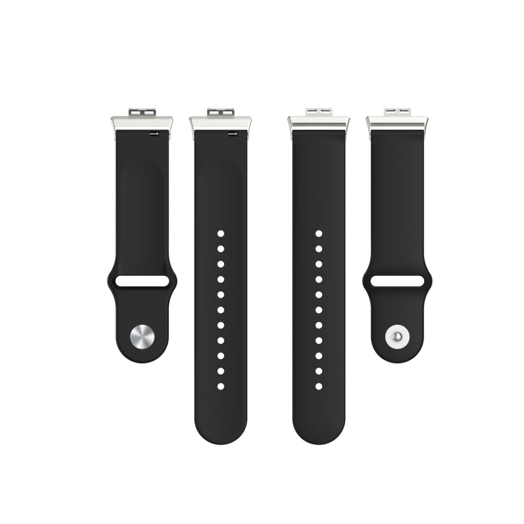 For Huawei Watch Fit 18mm Back Buckle Style Silicone Solid Color Watch Band(Black) by buy2fix
