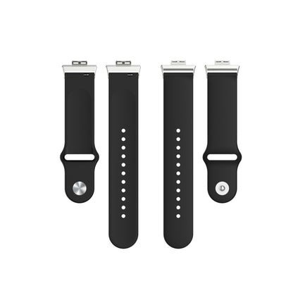 For Huawei Watch Fit 18mm Back Buckle Style Silicone Solid Color Watch Band(Black) by buy2fix