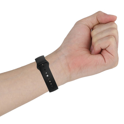For Huawei Watch Fit 18mm Back Buckle Style Silicone Solid Color Watch Band(Black) by buy2fix