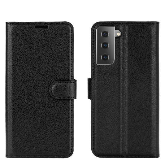 For Samsung Galaxy S21+ 5G Litchi Texture Horizontal Flip Protective Case with Holder & Card Slots & Wallet(Black) - Galaxy S21+ 5G Cases by buy2fix | Online Shopping UK | buy2fix