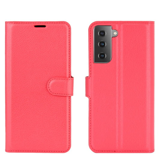 For Samsung Galaxy S21+ 5G Litchi Texture Horizontal Flip Protective Case with Holder & Card Slots & Wallet(Red) - Galaxy S21+ 5G Cases by buy2fix | Online Shopping UK | buy2fix