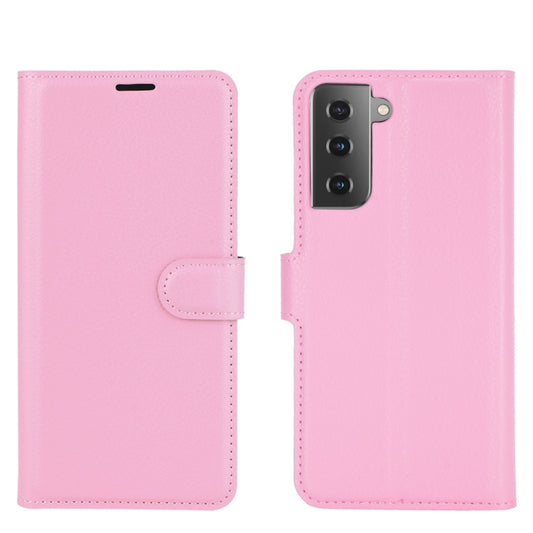 For Samsung Galaxy S21+ 5G Litchi Texture Horizontal Flip Protective Case with Holder & Card Slots & Wallet(Pink) - Galaxy S21+ 5G Cases by buy2fix | Online Shopping UK | buy2fix