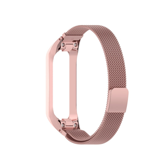For Samsung Galaxy Fit 2 SM-R220 Milanese Watch Band(Rose Pink) - Watch Bands by buy2fix | Online Shopping UK | buy2fix