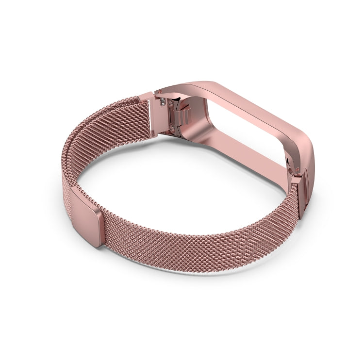 For Samsung Galaxy Fit 2 SM-R220 Milanese Watch Band(Rose Pink) - Watch Bands by buy2fix | Online Shopping UK | buy2fix