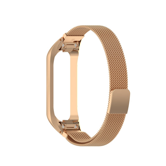 For Samsung Galaxy Fit 2 SM-R220 Milanese Watch Band(Rose Gold) - Watch Bands by buy2fix | Online Shopping UK | buy2fix