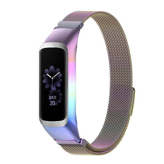 For Samsung Galaxy Fit 2 SM-R220 Milanese Watch Band(Colorful) - Watch Bands by buy2fix | Online Shopping UK | buy2fix