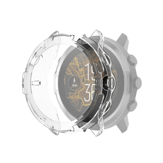 For Suunto 7 Half Coverage Hollowed TPU Protective Case(Transparent White) -  by buy2fix | Online Shopping UK | buy2fix
