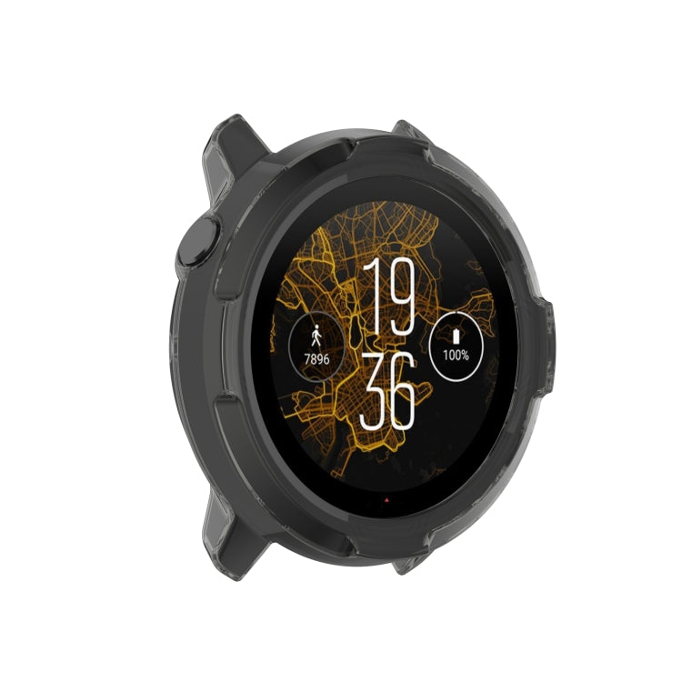For Suunto 7 Half Coverage Hollowed TPU Protective Case(Transparent Black) -  by buy2fix | Online Shopping UK | buy2fix