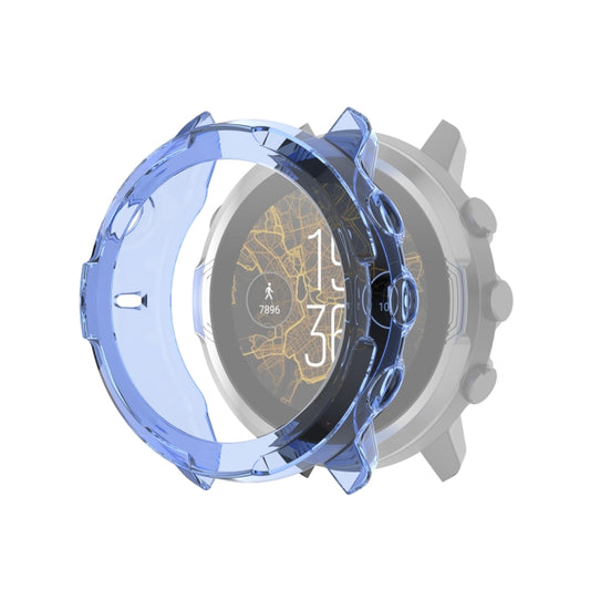 For Suunto 7 Half Coverage Hollowed TPU Protective Case(Transparent Blue) -  by buy2fix | Online Shopping UK | buy2fix
