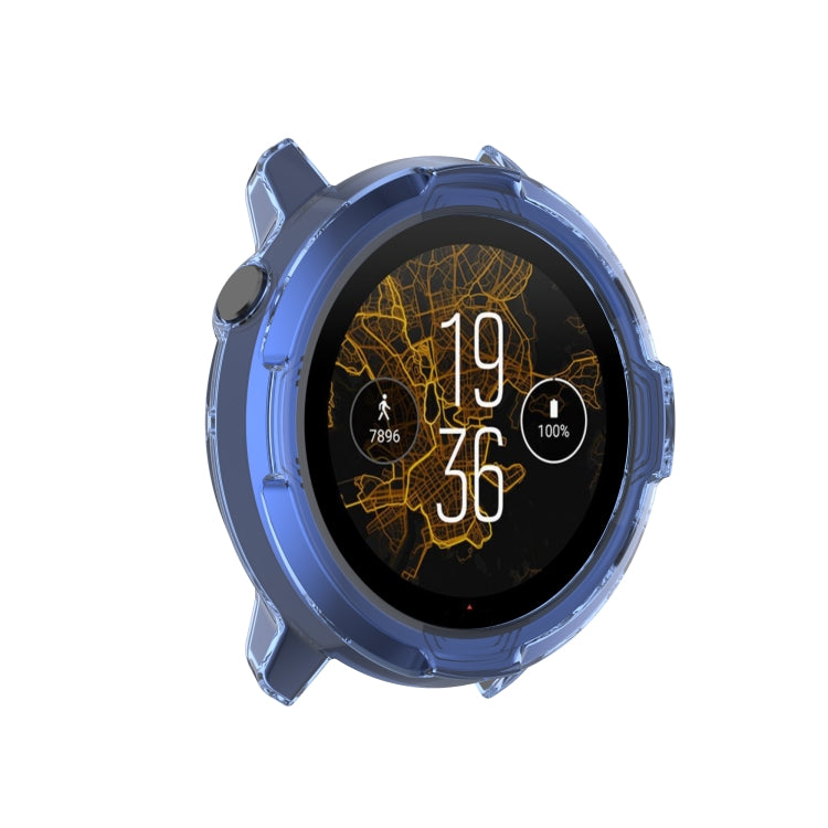 For Suunto 7 Half Coverage Hollowed TPU Protective Case(Transparent Blue) -  by buy2fix | Online Shopping UK | buy2fix