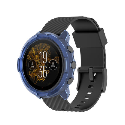 For Suunto 7 Half Coverage Hollowed TPU Protective Case(Transparent Blue) -  by buy2fix | Online Shopping UK | buy2fix