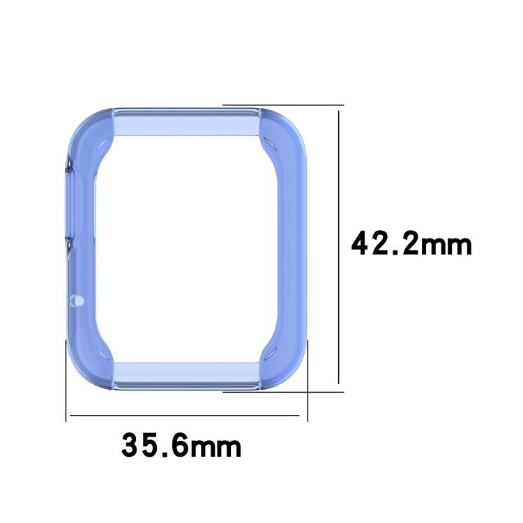 For Xiaomi Mi Watch Lite / Redmi Watch Half Coverage TPU Protective Case(Transparent Black) - Watch Cases by buy2fix | Online Shopping UK | buy2fix