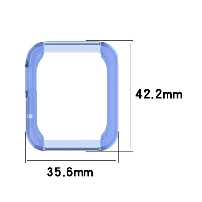 For Xiaomi Mi Watch Lite / Redmi Watch Half Coverage TPU Protective Case(Transparent Black) - Watch Cases by buy2fix | Online Shopping UK | buy2fix