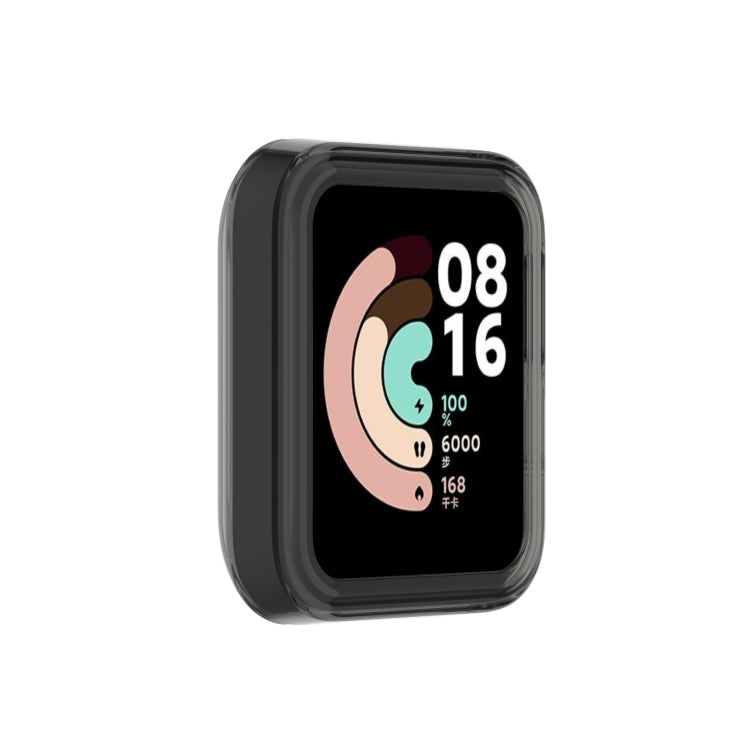 For Xiaomi Mi Watch Lite / Redmi Watch Half Coverage TPU Protective Case(Transparent Black) - Watch Cases by buy2fix | Online Shopping UK | buy2fix