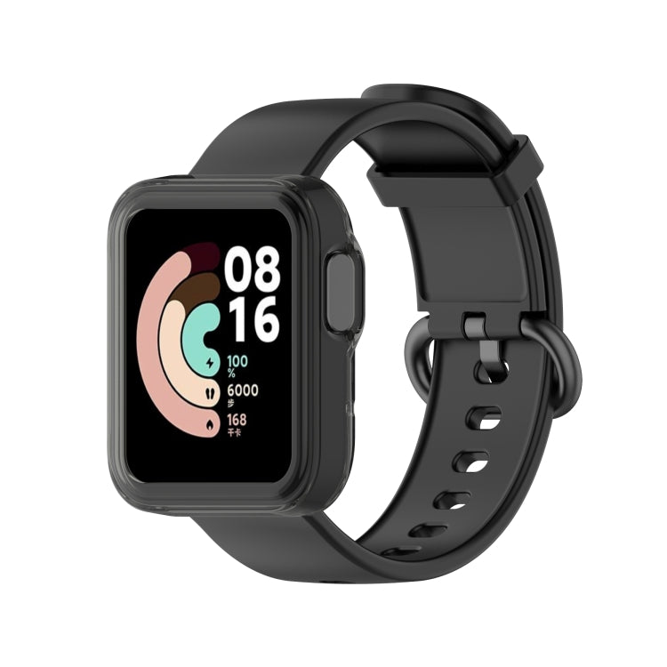For Xiaomi Mi Watch Lite / Redmi Watch Half Coverage TPU Protective Case(Transparent Black) - Watch Cases by buy2fix | Online Shopping UK | buy2fix