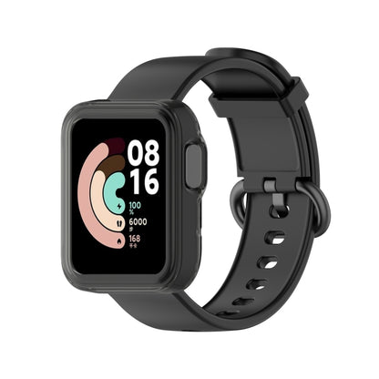 For Xiaomi Mi Watch Lite / Redmi Watch Half Coverage TPU Protective Case(Transparent Black) - Watch Cases by buy2fix | Online Shopping UK | buy2fix