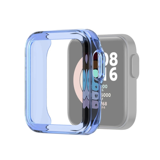 For Xiaomi Mi Watch Lite / Redmi Watch Half Coverage TPU Protective Case(Transparent Blue) - Watch Cases by buy2fix | Online Shopping UK | buy2fix