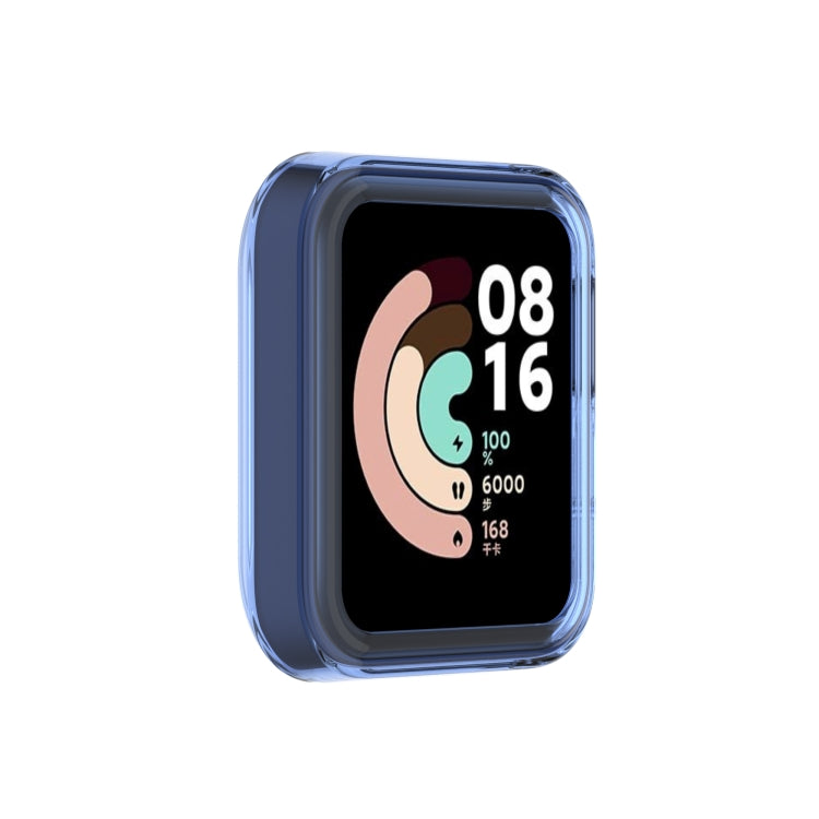 For Xiaomi Mi Watch Lite / Redmi Watch Half Coverage TPU Protective Case(Transparent Blue) - Watch Cases by buy2fix | Online Shopping UK | buy2fix
