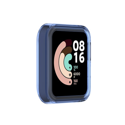 For Xiaomi Mi Watch Lite / Redmi Watch Half Coverage TPU Protective Case(Transparent Blue) - Watch Cases by buy2fix | Online Shopping UK | buy2fix
