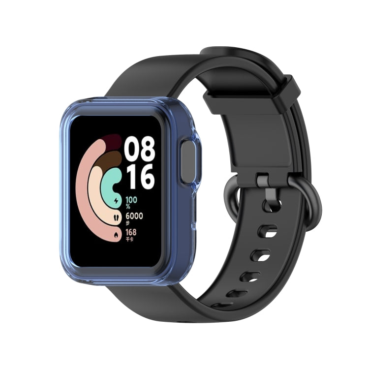 For Xiaomi Mi Watch Lite / Redmi Watch Half Coverage TPU Protective Case(Transparent Blue) - Watch Cases by buy2fix | Online Shopping UK | buy2fix