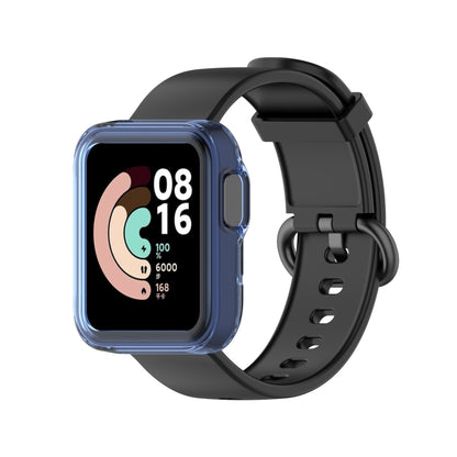 For Xiaomi Mi Watch Lite / Redmi Watch Half Coverage TPU Protective Case(Transparent Blue) - Watch Cases by buy2fix | Online Shopping UK | buy2fix