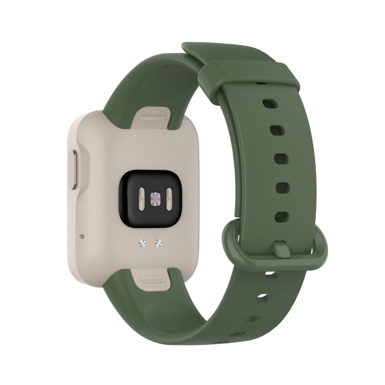 For Xiaomi Mi Watch Lite / Redmi Watch Silicone Watch Band, Size: One Size(Dark Green) - Watch Bands by buy2fix | Online Shopping UK | buy2fix