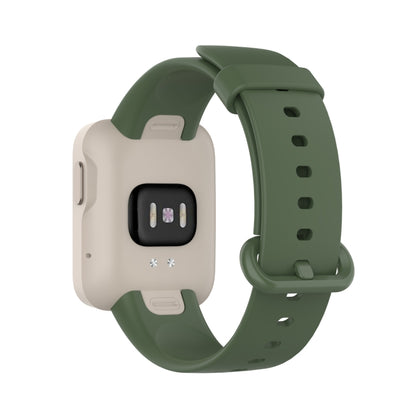 For Xiaomi Mi Watch Lite / Redmi Watch Silicone Watch Band, Size: One Size(Dark Green) - Watch Bands by buy2fix | Online Shopping UK | buy2fix