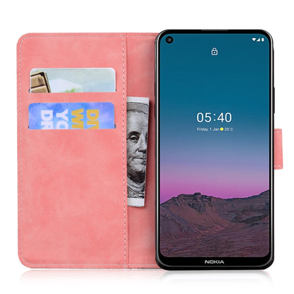 For Nokia 5.4 Tiger Embossing Pattern Horizontal Flip Leather Case with Holder & Card Slots & Wallet(Pink) - Nokia Cases by buy2fix | Online Shopping UK | buy2fix