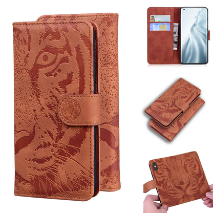 For Xiaomi Mi 11 Tiger Embossing Pattern Horizontal Flip Leather Case with Holder & Card Slots & Wallet(Brown) - Xiaomi Cases by buy2fix | Online Shopping UK | buy2fix