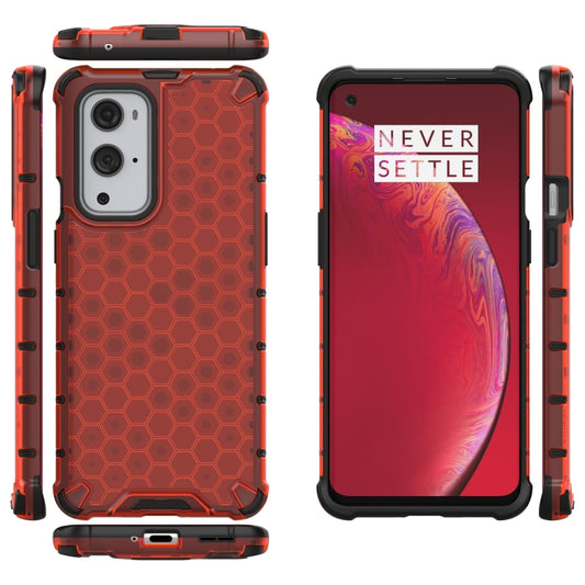 For  OnePlus 9 Pro Shockproof Honeycomb PC + TPU Case(Red) - OnePlus Cases by buy2fix | Online Shopping UK | buy2fix